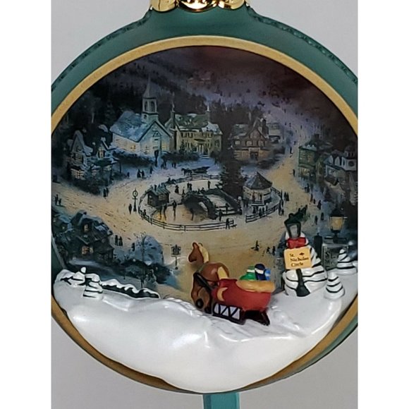 1997 ST Nicholas Circle Hallmark Ornament Thomas Kinkade painter design light 3D - Picture 1 of 7